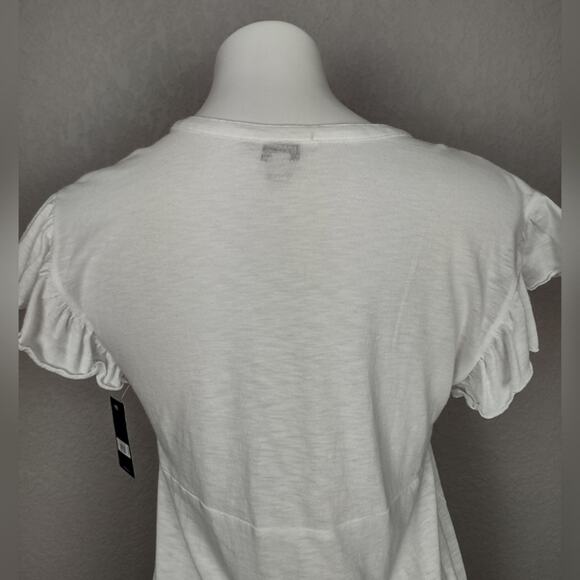 Lucky Brand White Boho Peasant Embroidered Blouse Size Small - Picture 9 of 14